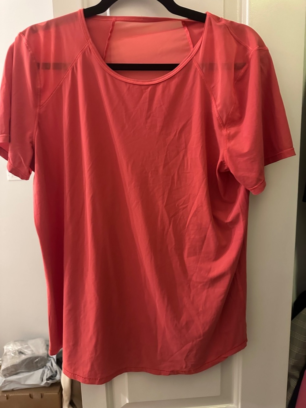 Athleta Coral-Pink Short Sleeve Performance Tee